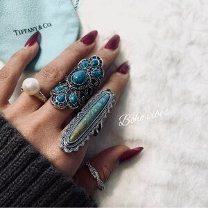 Brand New Tibetan silver turquoise ring size 7